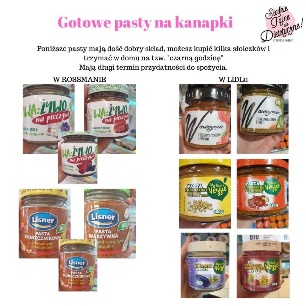 gotowe pasty na kanapki