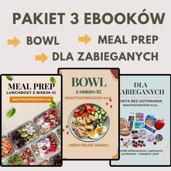 Pakiet: BOWLE + MEAL PREP + DLA ZABIEGANYCH